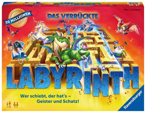 Ravensburger 26955 Das verrückte Labyrinth - Spieleklassiker für 2 - 4 Personen ab 7 Jahren, Spiele