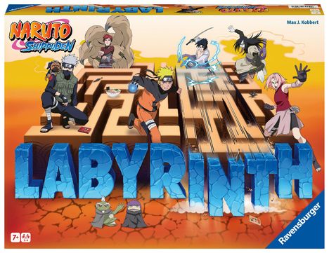 Max Kobbert: Ravensburger 27557 - Naruto Shippuden Labyrinth - Der Familienspiel-Klassiker für 2-4 Spieler ab 7 Jahren im Look der Animeserie, Spiele