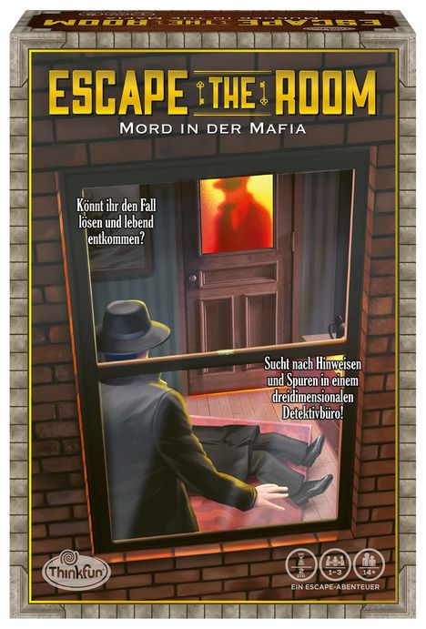 ThinkFun - 76535 - Escape the Room - Mord in der Mafia, könnt ihr den Fall lösen und lebend entkommen? Ein spannendes Escape-Spiel für zuhause., Spiele