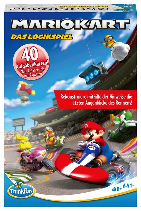 Thinkfun - 76536 - Mariokart - Das Logikspiel - Das rasante Kombinations- und Deduktionsspiel. Finde durch Logik heraus, wer das Rennen gewinnt!, Spiele