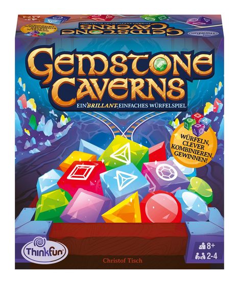 Thinkfun - 76605 - Gemstone Caverns - Das Roll &amp; Write Strategiespiel, Spiele