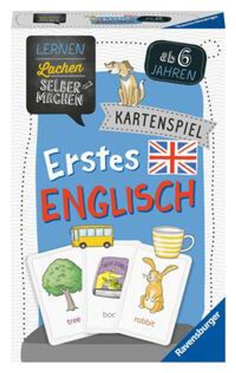 Kirstin Jebautzke: Ravensburger 80543 - Lernen Lachen Selbermachen: Erstes Englisch, Kinderspiel ab 6 Jahren, Lernspiel für 1-4 Spieler, Kartenspiel, Spiele