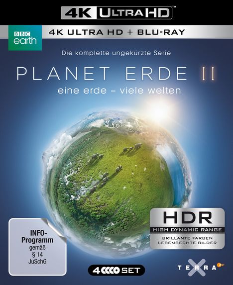 Planet Erde 2: Eine Erde - Viele Welten (Ultra HD Blu-ray &amp; Blu-ray), 2 Ultra HD Blu-rays und 2 Blu-ray Discs