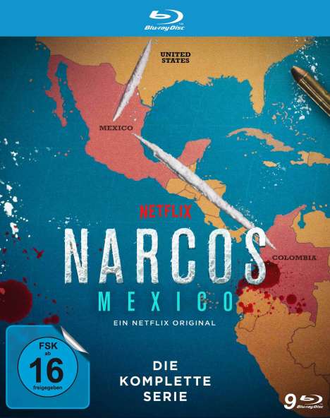 Narcos: Mexico (Komplette Serie) (Blu-ray), 9 Blu-ray Discs