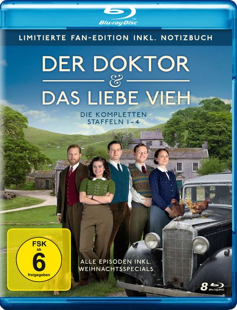 Der Doktor und das liebe Vieh Staffel 1-4 (Fan-Edition) (Blu-ray), 6 Blu-ray Discs