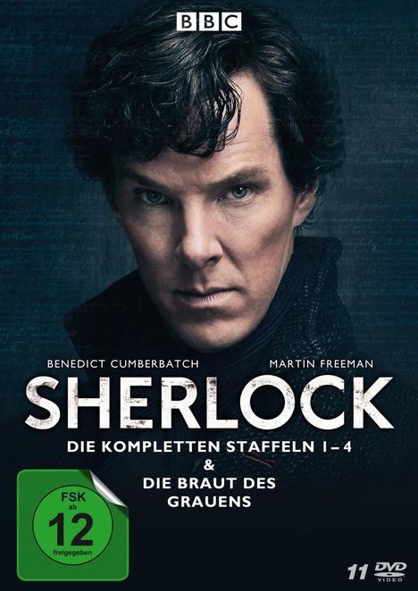 Sherlock Staffel 1-4 &amp; Die Braut des Grauens, 11 DVDs