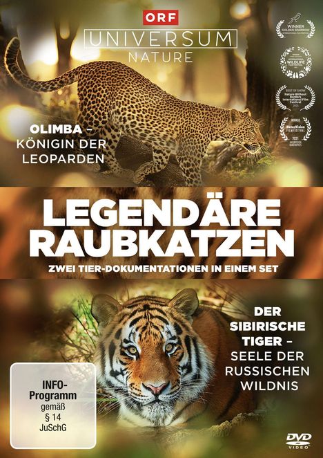 Legendäre Raubkatzen: Olimba - Königin der Leoparden &amp; Der Sibirische Tiger - Seele der russischen Wildnis, DVD