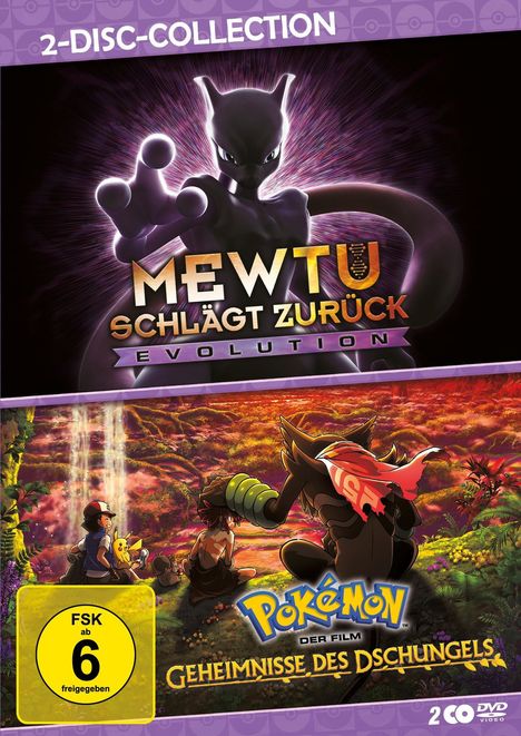 Pokémon - Mewtu schlägt zurück - Evolution / Pokémon - Geheimnisse des Dschungels, 2 DVDs