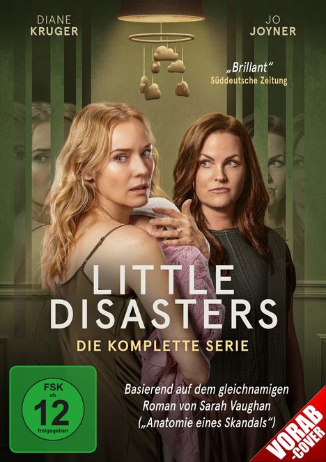 Text: „Little Disasters: Die komplette Serie“, „Brillant“ – Süddeutsche Zeitung. Zwei Frauen, eine blonder, eine brünett, stehen nah beieinander.