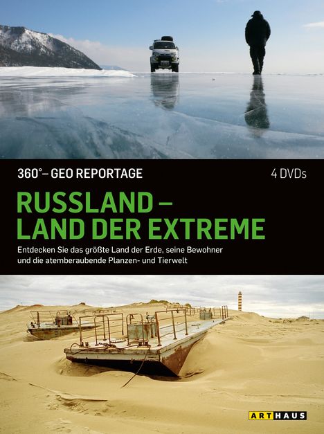 360° Geo-Reportage: Russland - Land der Extreme, 4 DVDs