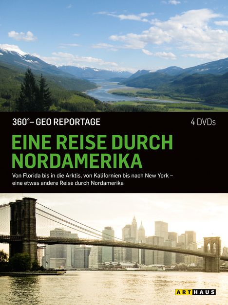 360° Geo-Reportage: Eine Reise durch Nordamerika, 4 DVDs