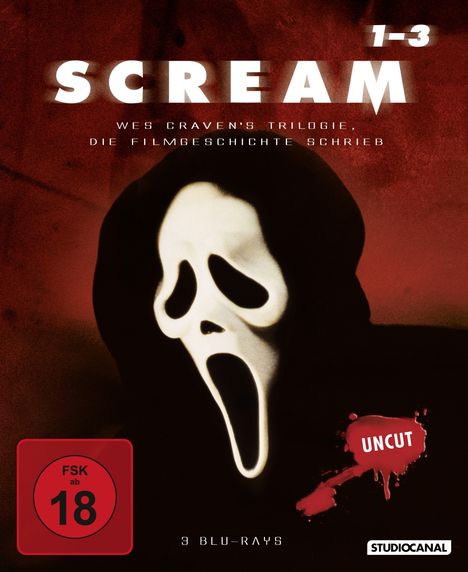 Scream 1-3 (Uncut) (Blu-ray), 3 Blu-ray Discs