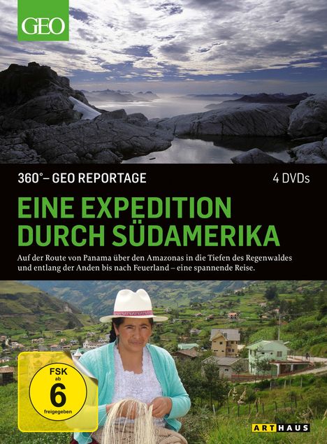 360° Geo-Reportage: Eine Expedition durch Südamerika, 4 DVDs