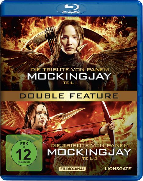 Die Tribute von Panem - Mockingjay Teil 1 &amp; 2 (Blu-ray), 2 Blu-ray Discs