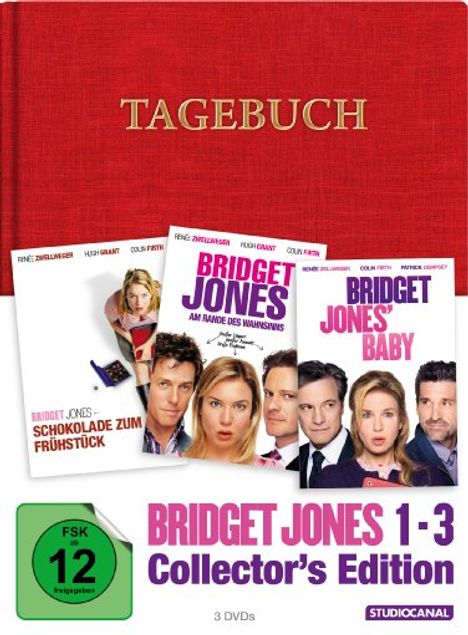 Bridget Jones 1-3 (Limited Collector's Edition im Mediabook), 3 DVDs