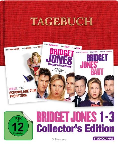 Bridget Jones 1-3 (Limited Collector's Edition im Mediabook) (Blu-ray), 3 Blu-ray Discs
