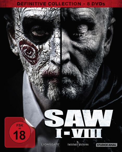 SAW I-VIII (Definitive Collection), 8 DVDs