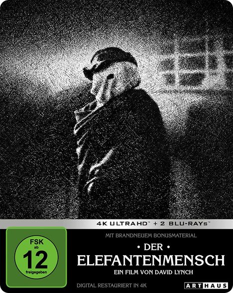 Der Elefantenmensch (Ultra HD Blu-ray &amp; Blu-ray im Steelbook), 1 Ultra HD Blu-ray und 2 Blu-ray Discs