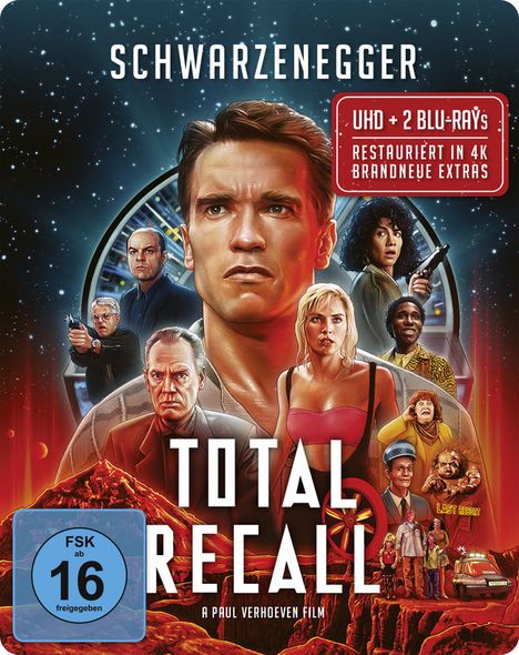 Total Recall (1990) (Ultra HD Blu-ray &amp; Blu-ray im Steelbook), 1 Ultra HD Blu-ray und 2 Blu-ray Discs