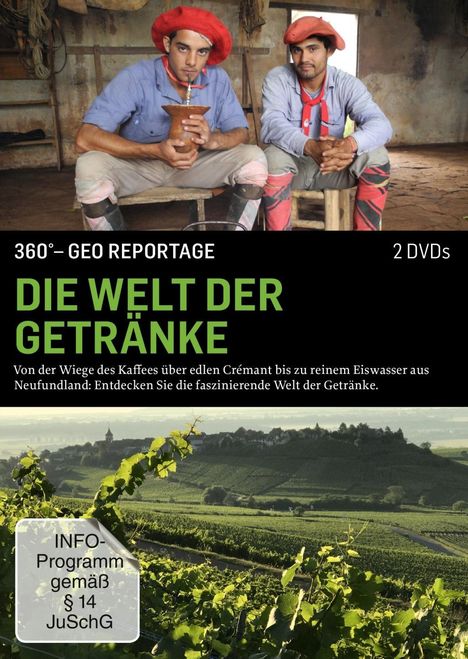 360° Geo-Reportage: Die Welt der Getränke, 2 DVDs