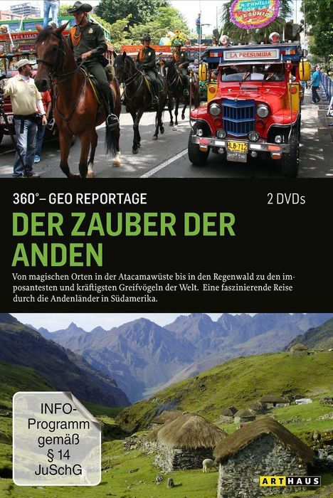 360° Geo-Reportage: Der Zauber der Anden, 2 DVDs