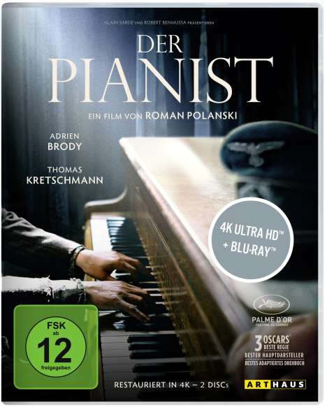 Der Pianist (20th Anniversary Edition) (Ultra HD Blu-ray &amp; Blu-ray), 1 Ultra HD Blu-ray und 1 Blu-ray Disc