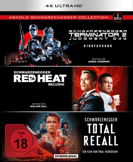 Arnold Schwarzenegger Collection (Ultra HD Blu-ray), 3 Ultra HD Blu-rays