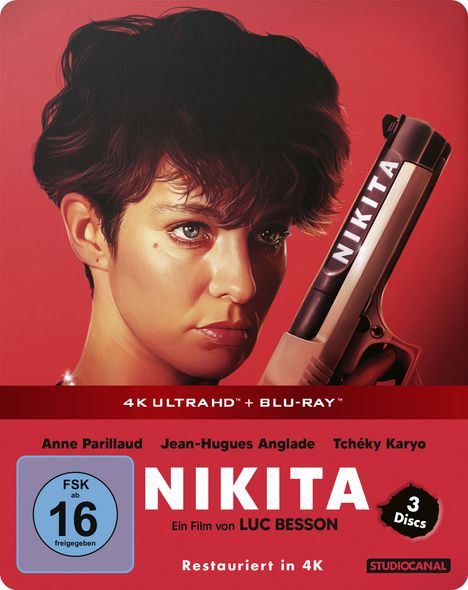 Nikita (Ultra HD Blu-ray &amp; Blu-ray im Steelbook), 1 Ultra HD Blu-ray und 2 Blu-ray Discs