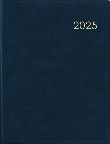 Wochenbuch blau 2025 - Bürokalender 21x26,5 cm - 1 Woche auf 2 Seiten - mit Eckperforation und Fadensiegelung - Notizbuch - 728-0015, Buch