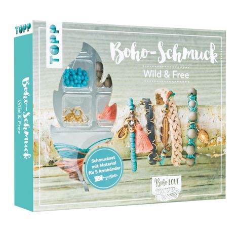 Elke Eder: Boho-Schmuckset Wild &amp; Free (Türkis/ Lachs), Diverse