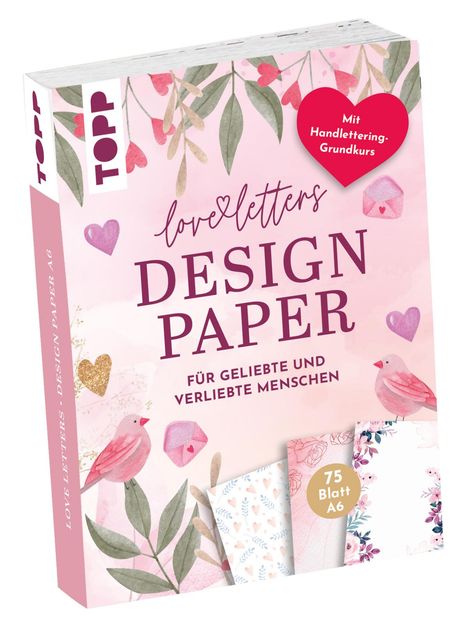 Ludmila Blum: Design Paper Love Letters A6, Diverse