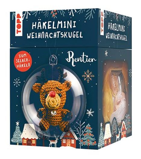 Esther Konrad: Häkelmini-Weihnachtskugel Häkelset Rentier, Diverse