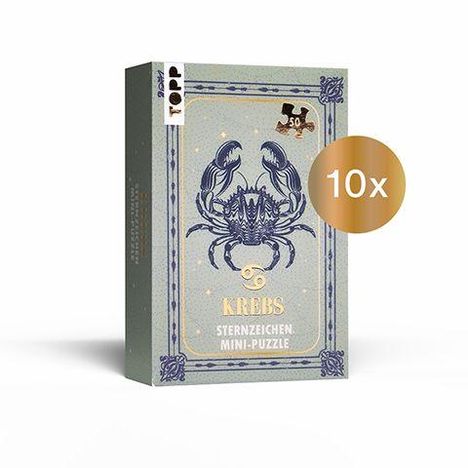 Nachfüllset: Sternzeichen Mini-Puzzle Krebs 10 St., Diverse