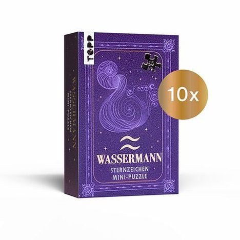 Nachfüllset: Sternzeichen Mini-Puzzle Wassermann 10 St., Diverse