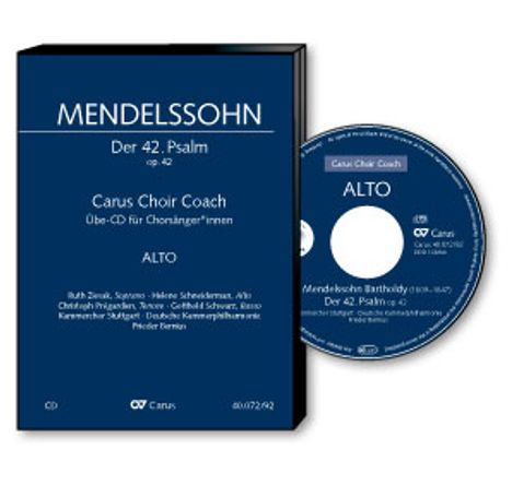 Carus Choir Coach - Felix Mendelssohn: Der 42. Psalm "Wie der Hirsch schreit" (Alt), CD