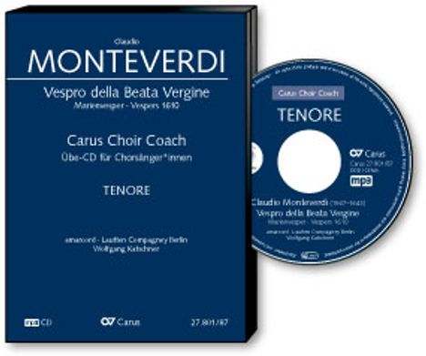 Carus Choir Coach - Claudio Monteverdi: Vespro della Beata Vergine (Tenor), CD