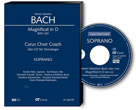 Carus Choir Coach - Johann Sebastian Bach: Magnificat D-Dur BWV 243 (Sopran), CD