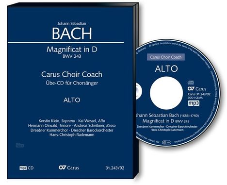 Carus Choir Coach - Johann Sebastian Bach: Magnificat D-Dur BWV 243 (Alt), CD