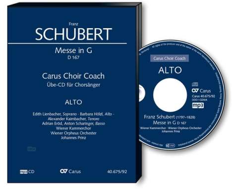 Carus Choir Coach - Franz Schubert: Messe G-Dur D.167 (Alt), CD