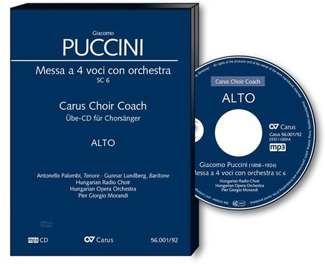 Carus Choir Coach - Giacomo Puccini: Messa a 4 voci con orchestra (Alt), CD