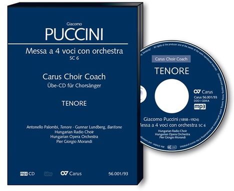 Carus Choir Coach - Giacomo Puccini: Messa a 4 voci con orchestra (Tenor), CD