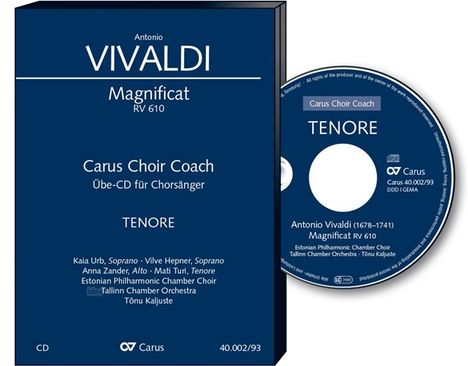 Carus Choir Coach - Antonio Vivaldi: Magnificat RV 610 (Tenor), CD