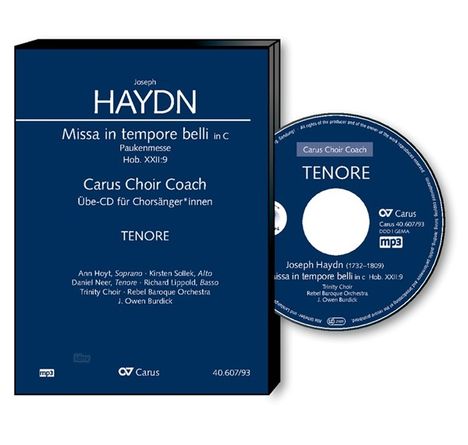 Carus Choir Coach - Joseph Haydn: Missa in tempore belli (Paukenmesse) (Tenor), CD