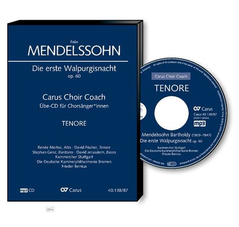 Carus Choir Coach - Felix Mendelssohn: Die erste Walpurgisnacht (Tenor), CD