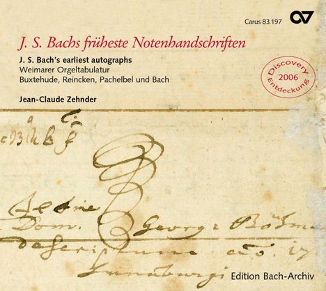 Johann Sebastian Bach (1685-1750): Weimarer Orgeltabulatur, CD