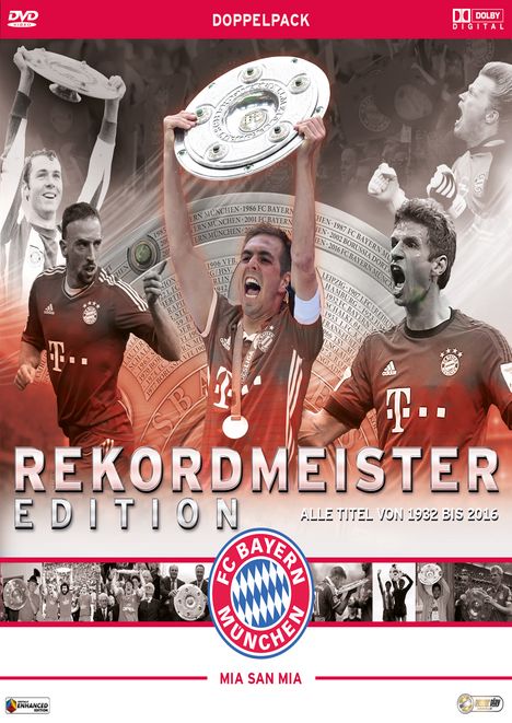 FC Bayern München: Rekordmeister Edition - Alle Titel von 1932 bis 2016, 2 DVDs
