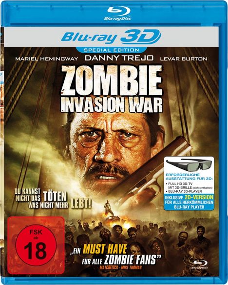 Zombie Invasion War (3D Blu-ray), Blu-ray Disc