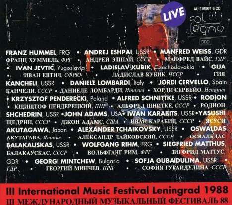 Festival Neuer Musik Leningrad 1988, 6 CDs