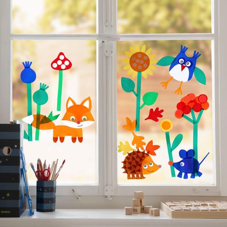 Bastelset - Fensterbild Hallo, Waldtiere!, Diverse