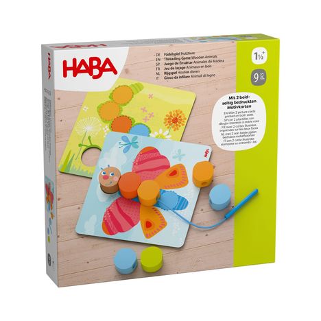 Fädelspiel Holztiere, Spiele